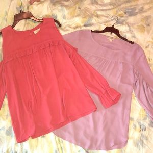 Two Loft blouses women’s large